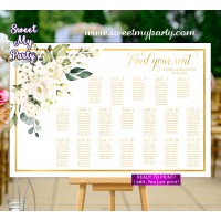 Ivory Roses Seating Chart,Cream Roses Seating Plan,(123aw)